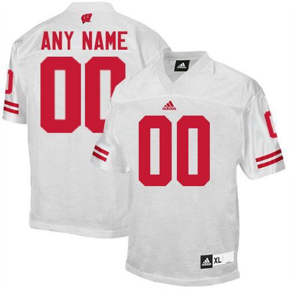 Badgers_Personalized_Authentic_White_NCAA_Jersey_QLKSJYHGD