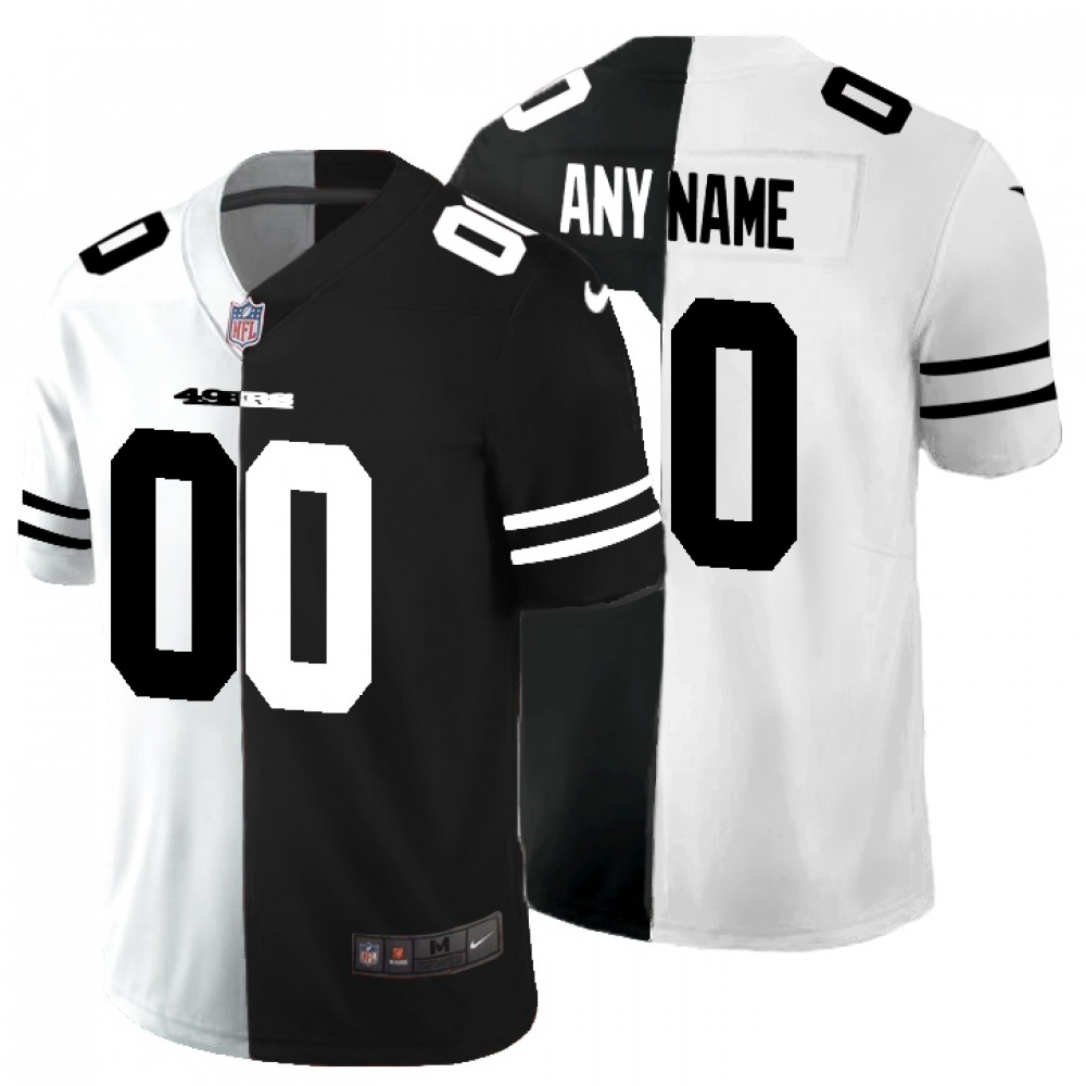 Men_s_San_Francisco_49ers_Customized_Black___White_Split_Limited_Stitched_Football_Jersey_DgC1h85Ql